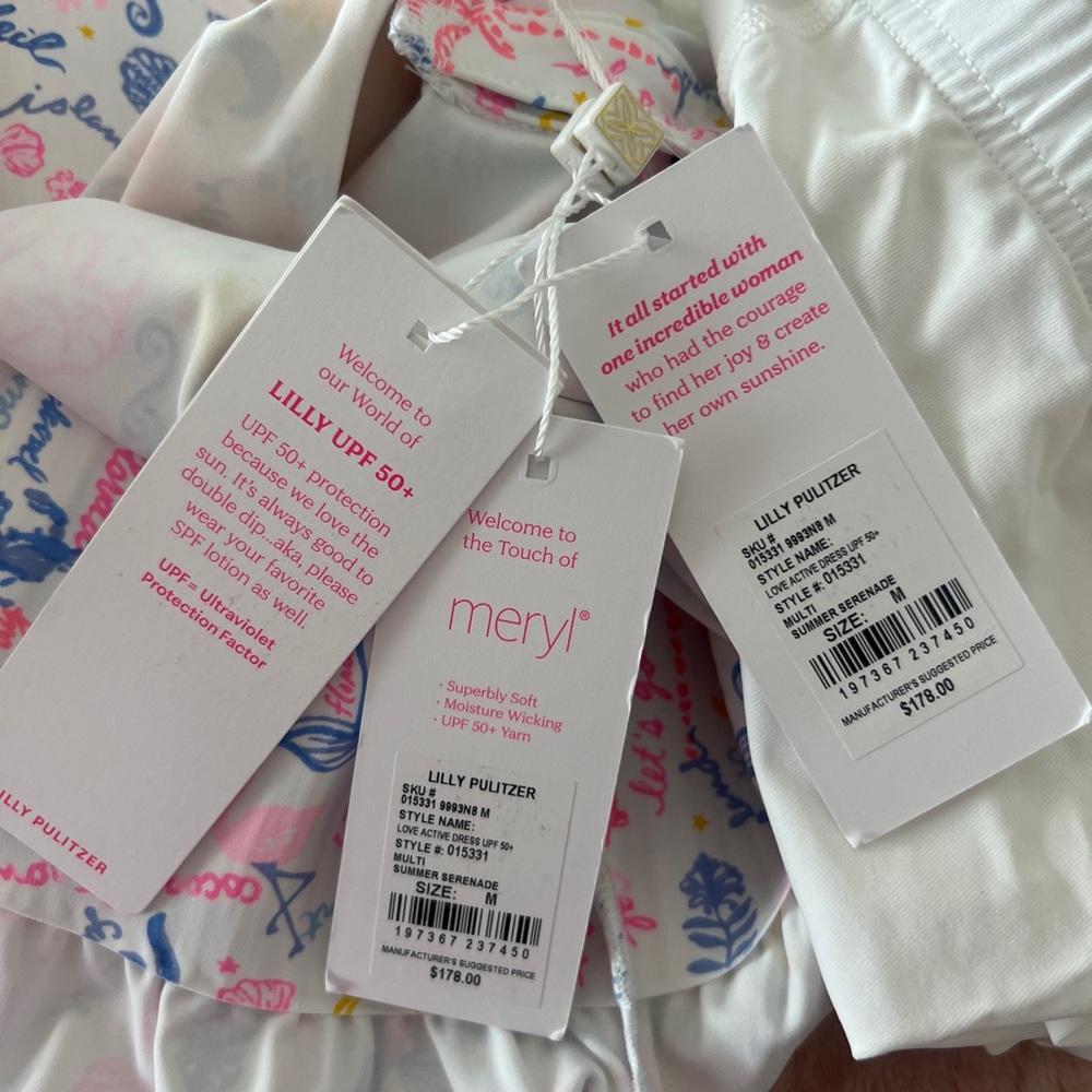 NWT Lilly Pulitzer White Golf Skort with Pink & Blue Accents - Picture 5 of 5